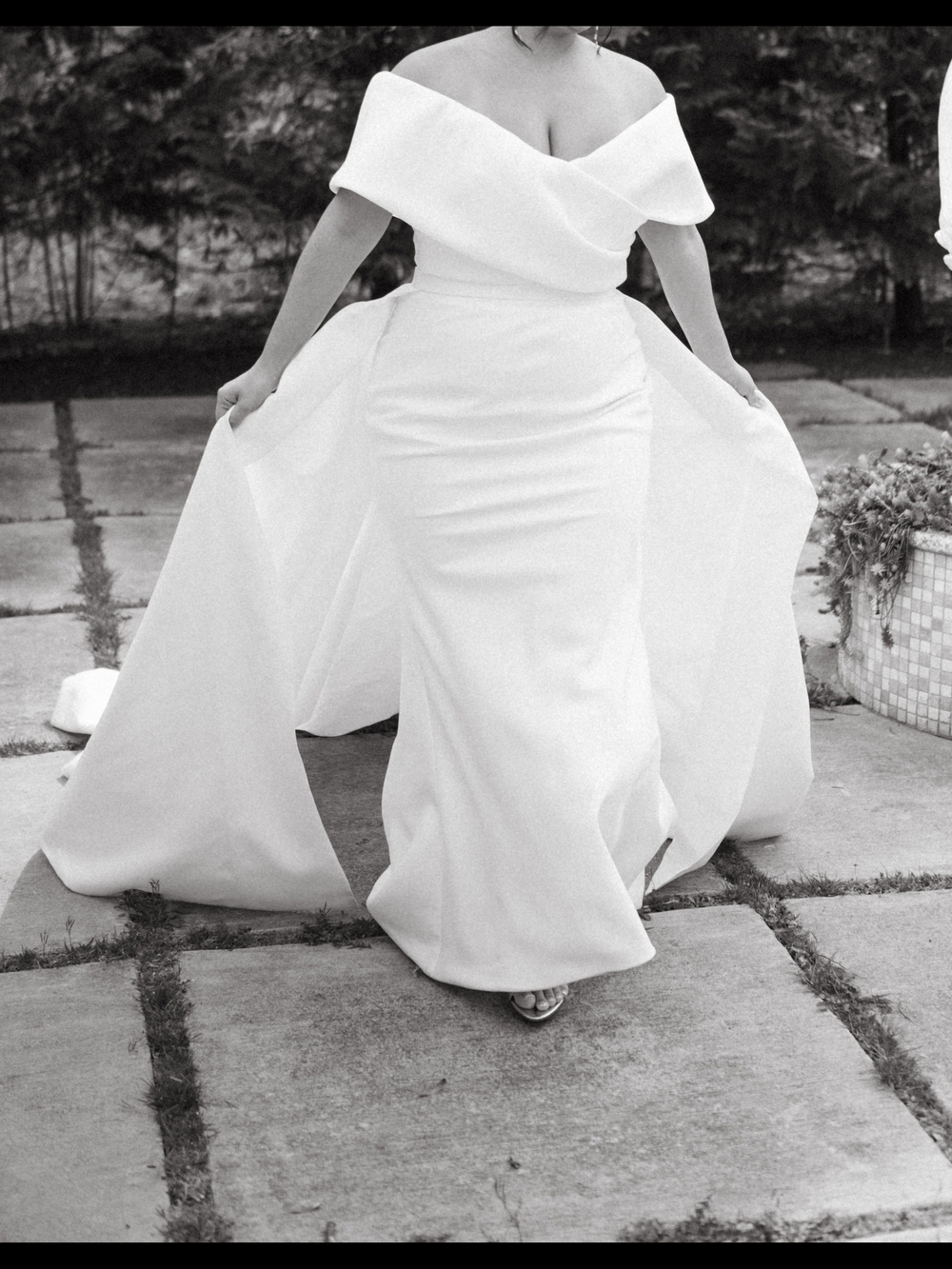 Off-Shoulder White EVA LANDEL Bridal Gown - Picture 2 of 4